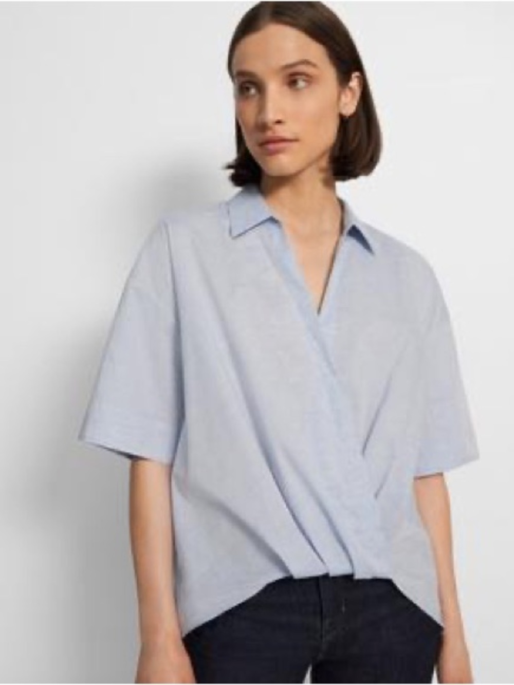 Theory Chambray Twist Shirt